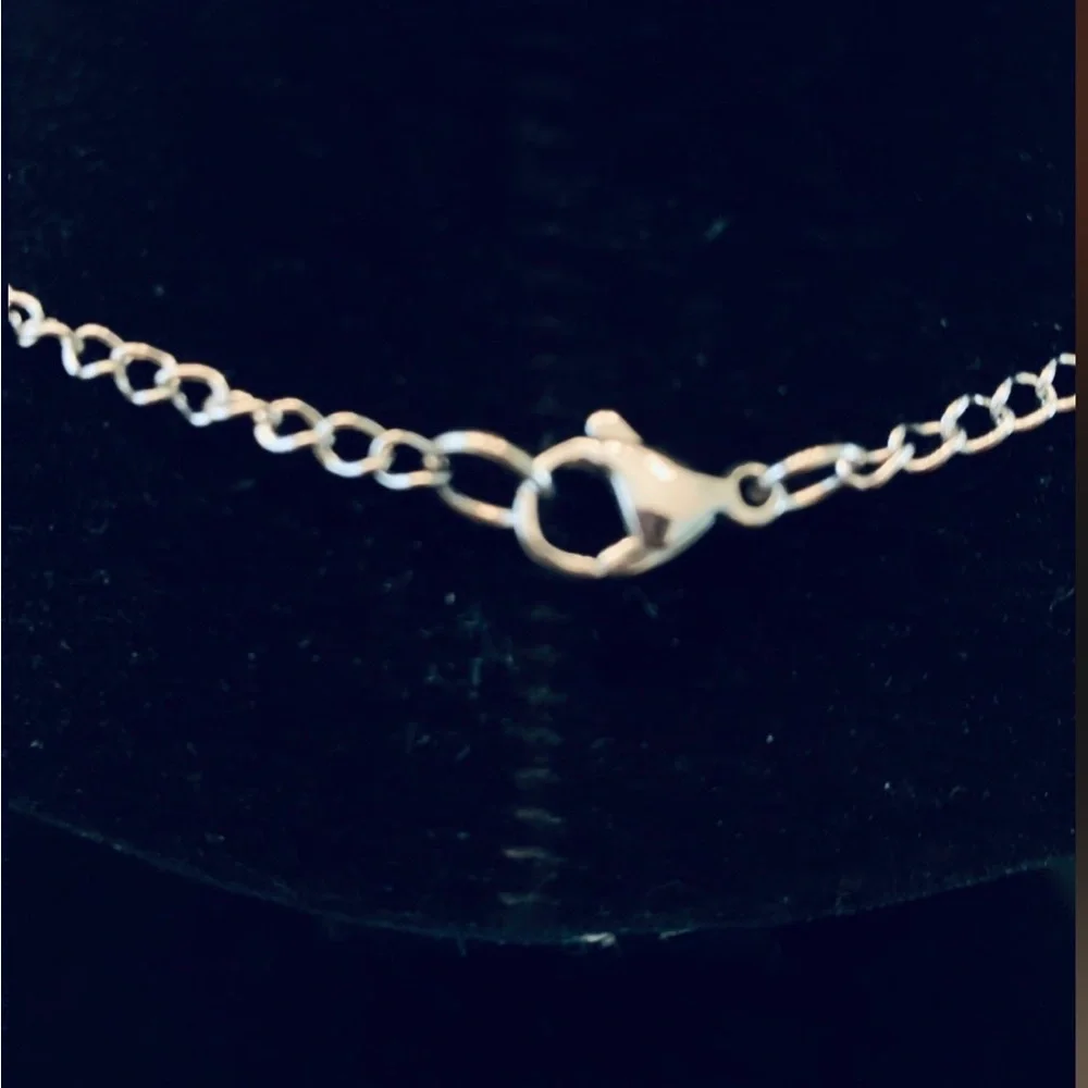 Alice in Wonderland necklace with rhinestone charm